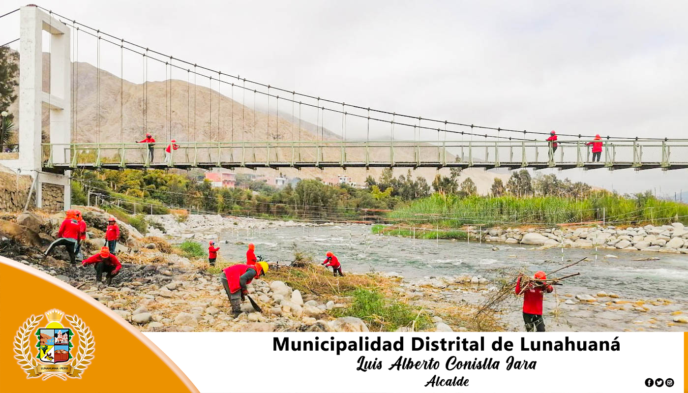 El distrito de Lunahuaná, sigue obteniendo los trabajos de intervención inmediata, priorizando la participación de los pobladores de la localidad, en mano de obra no calificada. 