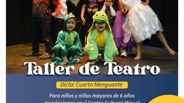 Dirigido a niñas y niñas mayores de 6 años 
✍️Informes e inscripciones: Centro Cultural Miguel Espinach, Jr. Cruz de Piedra n° 613.