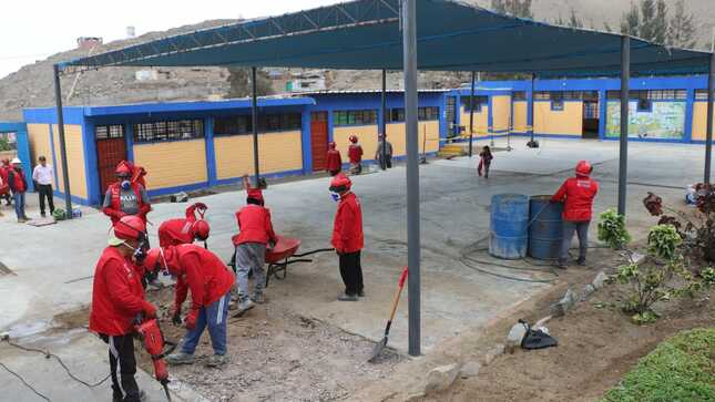 AVANZA CON ÉXITO TRABAJOS DE MANTENIMIENTO Y ACONDICIONAMIENTO DE LAS INSTALACIONES DE LA INSTITUCIÓN EDUCATIVA N° 20903 - BALCONCILLO