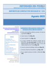 Vista preliminar de documento Reporte Mensual de Conflictos Sociales N° 234 - Agosto 2023