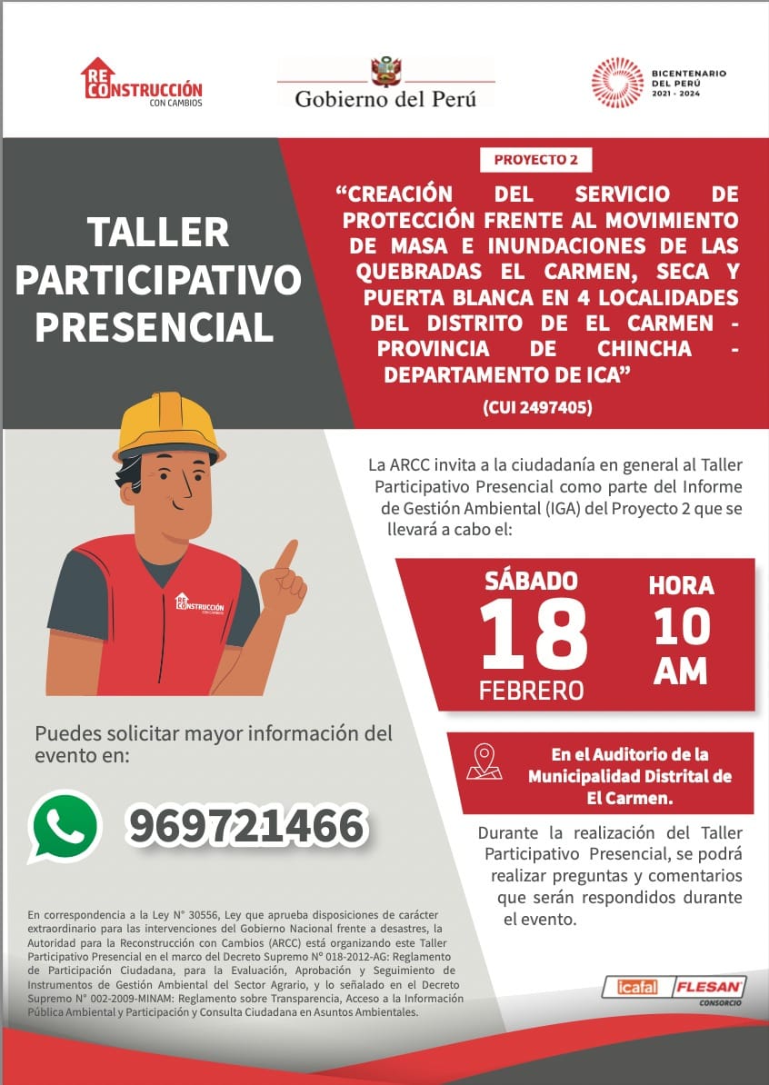 TALLER PARTICIPATIVO PRESENCIAL - IGA PROYECTO 2