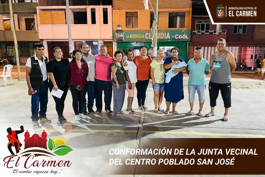 CONFORMACIÓN DE LA JUNTA VECINAL DEL CENTRO POBLADO SAN JOSÉ