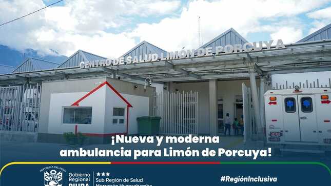 Nueva y moderna ambulancia para Limón de Porcuya 