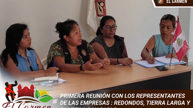 PRIMERA REUNIÓN CON LOS REPRESENTANTES DE LAS EMPRESAS: REDONDOS, TIERRA LARGA Y CANTERA SAN PABLO