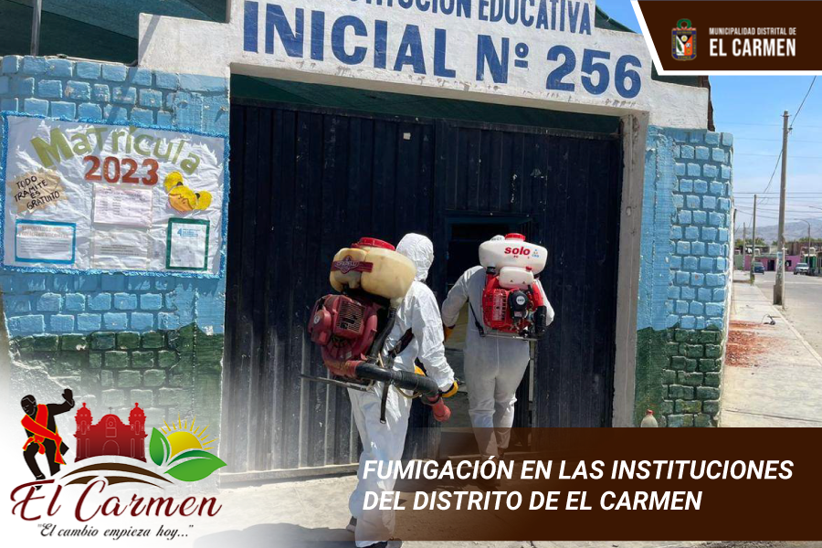 FUMIGACIÓN EN LAS INSTITUCIONES DEL DISTRITO DE EL CARMEN