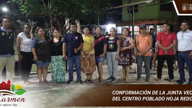 CONFORMACIÓN DE LA JUNTA VECINAL DEL CENTRO POBLADO HOJA REDONDA
