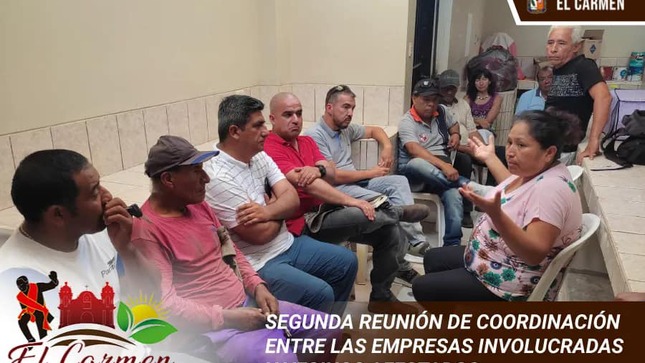 SEGUNDA REUNIÓN DE COORDINACIÓN ENTRE LAS EMPRESAS INVOLUCRADAS Y VECINOS AFECTADOS