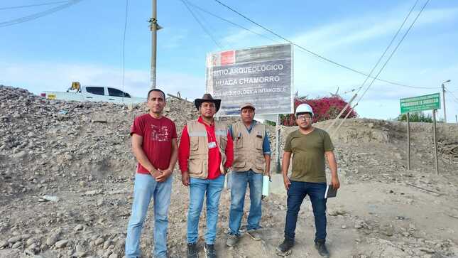 VISITA AL SITIO ARQUEOLÓGICO HUACA CHAMORRO, POR PARTE DEL ÁREA DE DEFENSA DEL PATRIMONIO DE LA DIRECCIÓN DESCONCENTRADA DE CULTURA ICA - MINISTERIO DE CULTURA