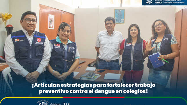 Articulan estrategias para fortalecer trabajo preventivo contra el dengue en colegios.