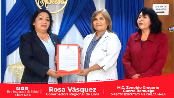 Gobernadora Regional de Lima expresa su saludo al Centro de Salud de Mala
