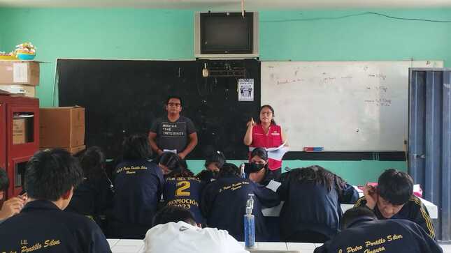 CON GRAN EXPECTATIVA SE DESARROLLÓ "CHARLA DE ORIENTACIÓN VOCACIONAL" EN LA INSTITUCIÓN EDUCATIVA CORONEL PEDRO PORTILLO SILVA