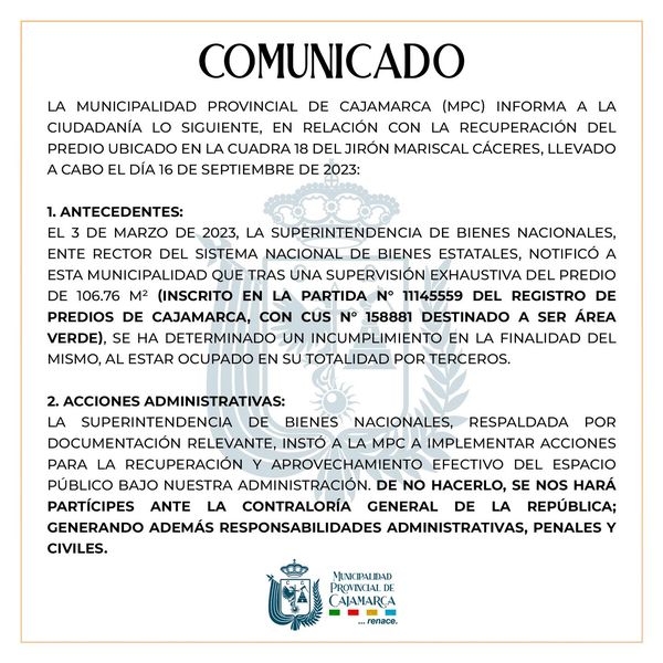 comunicado