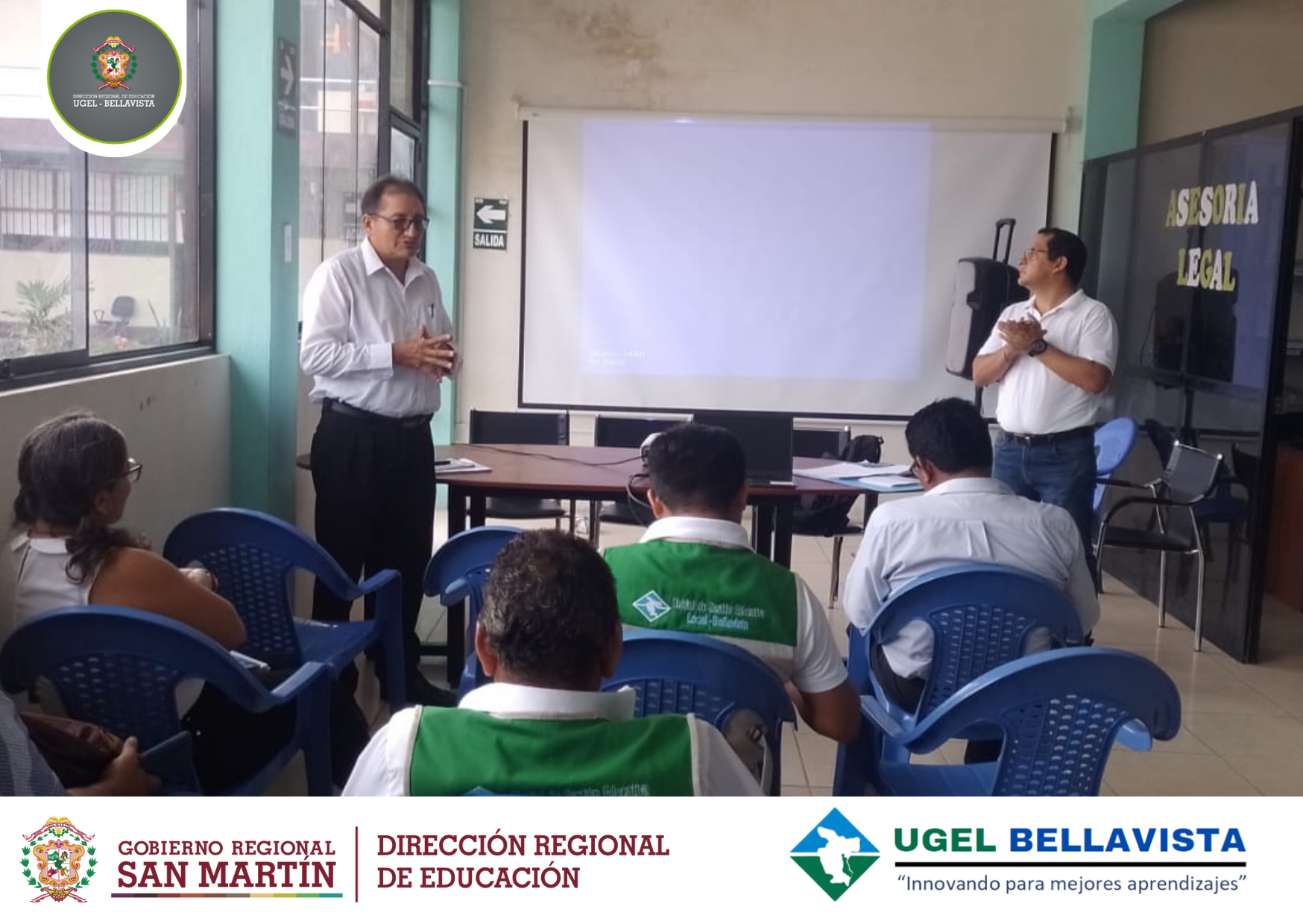 Monitor de MINEDU coordina acciones del ENLA 2023 en UGEL Bellavista.