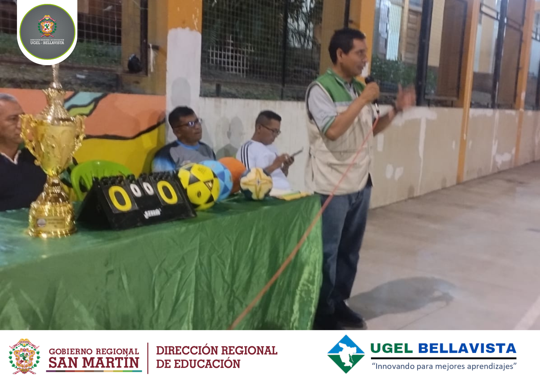 Especialista de Educación Física de la UGEL Bellavista, agradece la participación de todos los estudiantes.
