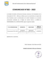 Vista preliminar de documento  Comunicado