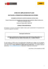 Vista preliminar de documento Aviso Ampliación de Plazo - Gestión de proyectos tecnológicos para proyectos vinculados a la implementación del modelo mejorado de la compra pública