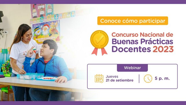 ¡Atención, docentes y directivos! No se pierdan nuestro webinar sobre el Concurso Nacional de Buenas Prácticas Docentes 2023. Conozcan las categorías, las fechas clave y los requisitos de inscripción. ¡Los esperamos! Ver menos

