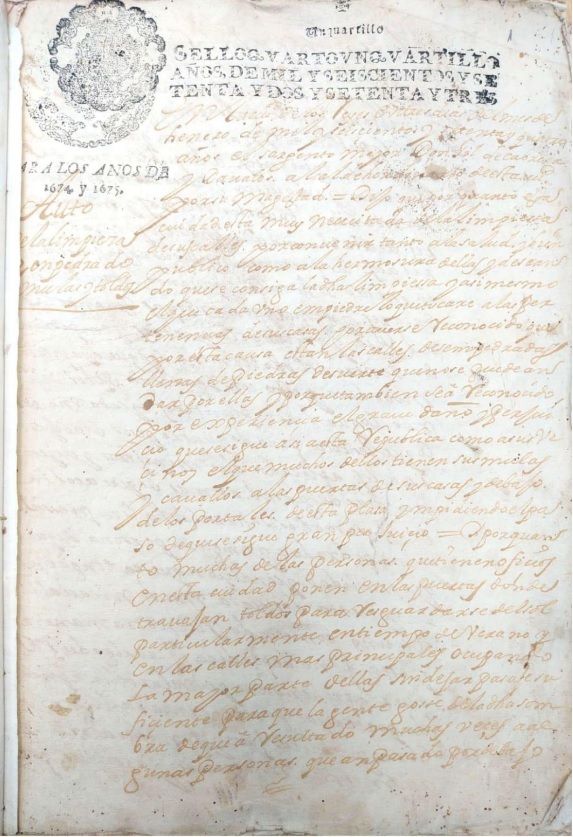 Declaran Patrimonio Cultural de la Nación a la Serie Control de Abastos de la sección Gobierno de la Ciudad del fondo Cabildo de Lima (1621)