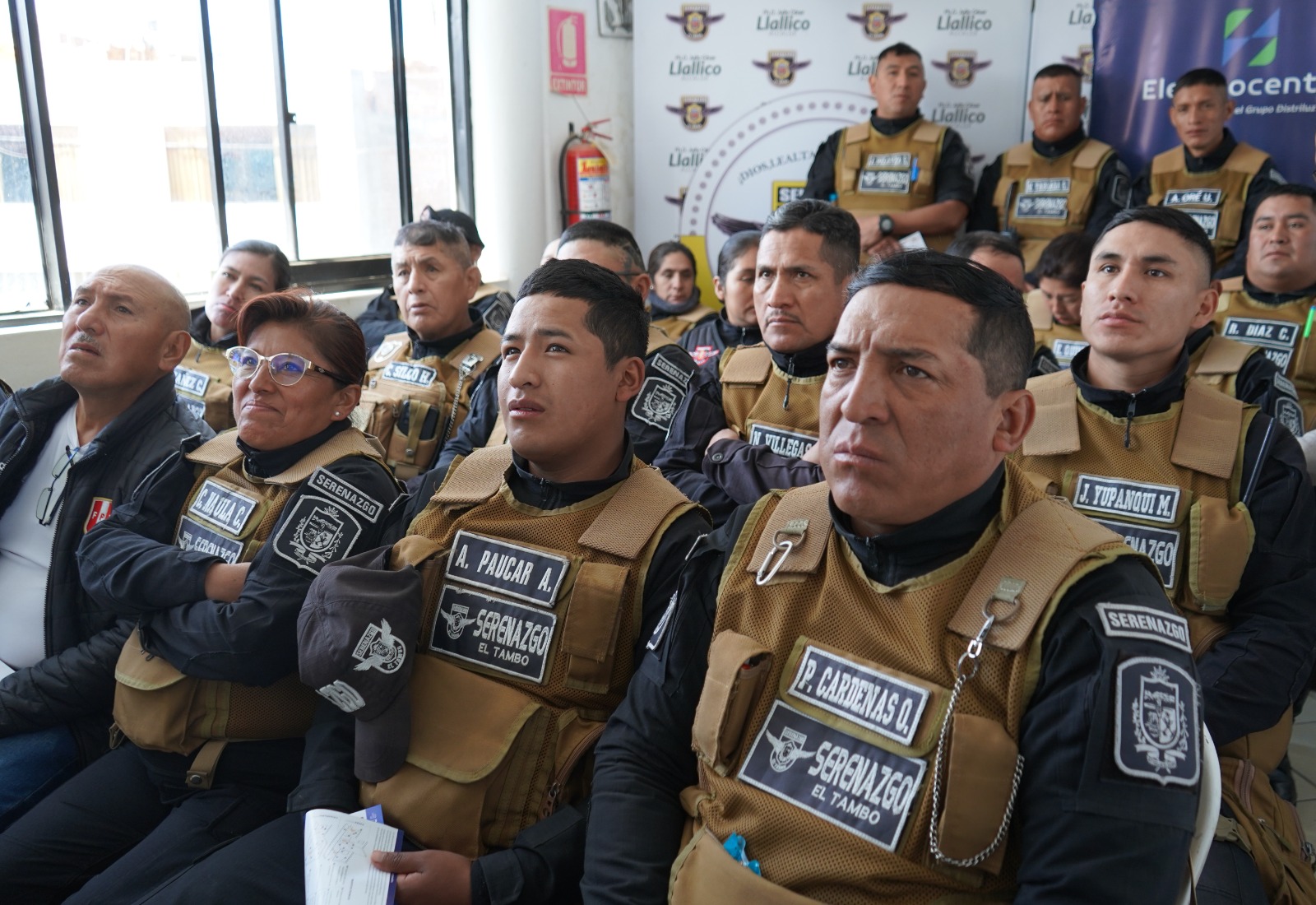 Electrocentro capacita en seguridad eléctrica a personal de serenazgo ante el Fenómeno de El Niño