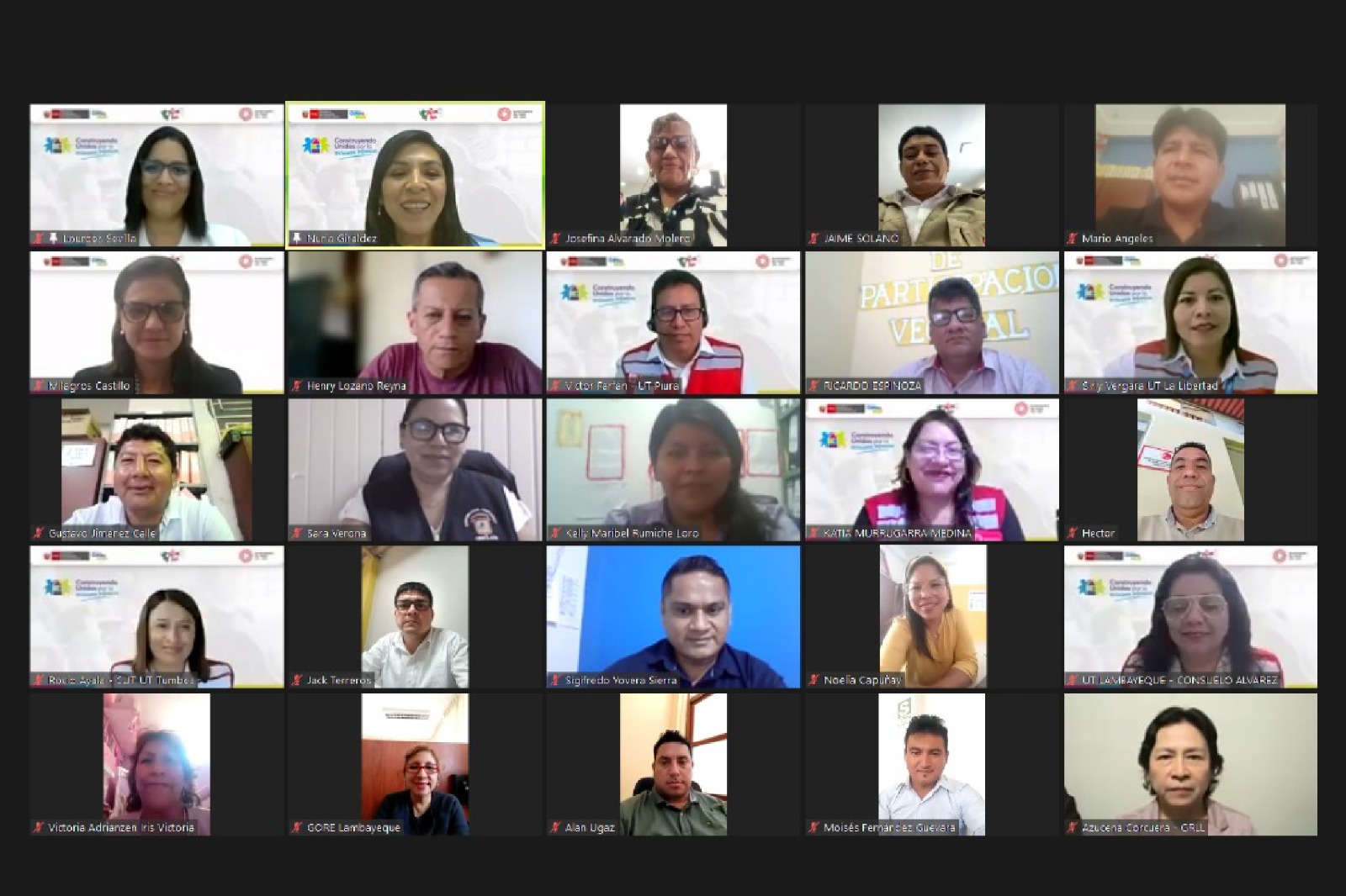 Reunión zoom Cuna Más