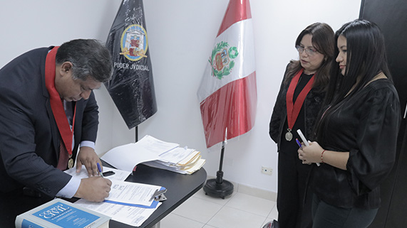 ODANC Callao verifica puntualidad de los jueces de la Corte del Callao