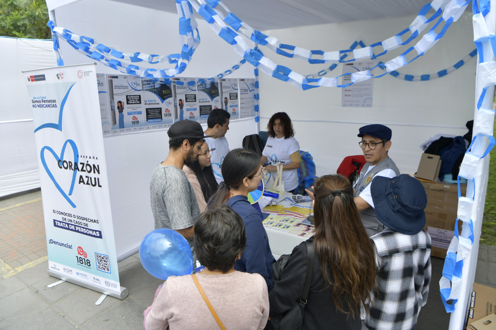 Durante feria informativa multisectorial, realizada en el Día Nacional contra la Trata de Personas, el Mininter reafirmó su compromiso de lucha contra este flagelo.