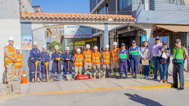 Personal de la Municipalidad Distrital de Sachaca participó en el ejercicio junto al Ejército Peruano, Policía Nacional del Perú y Subprefectura.