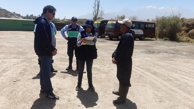 Personal de fiscalización, serenazgo y del Área de Transportes de la Municipalidad Distrital de Sachaca participó del operativo.