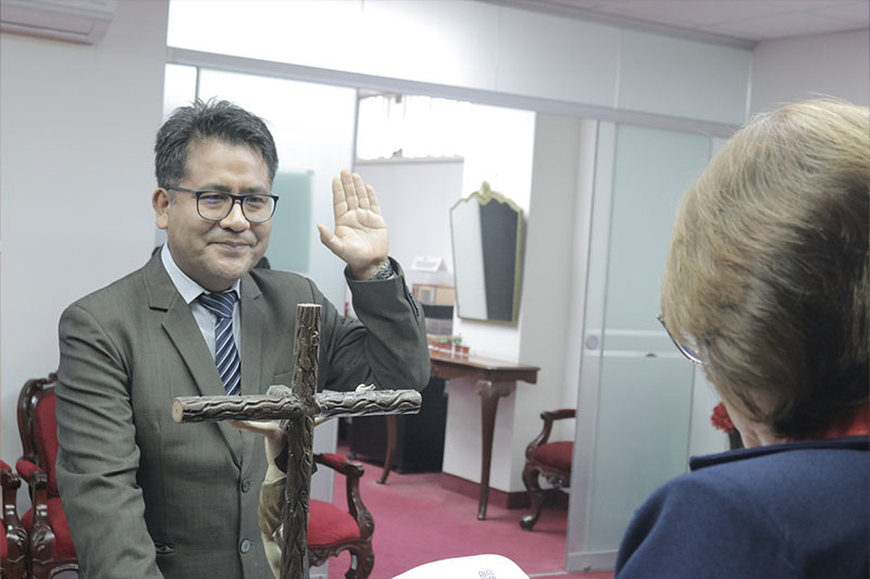 El magistrado Renee Quispe Silva juró como juez del Juzgado de Investigación Preparatoria Transitorio especializado en Flagrancia del Callao