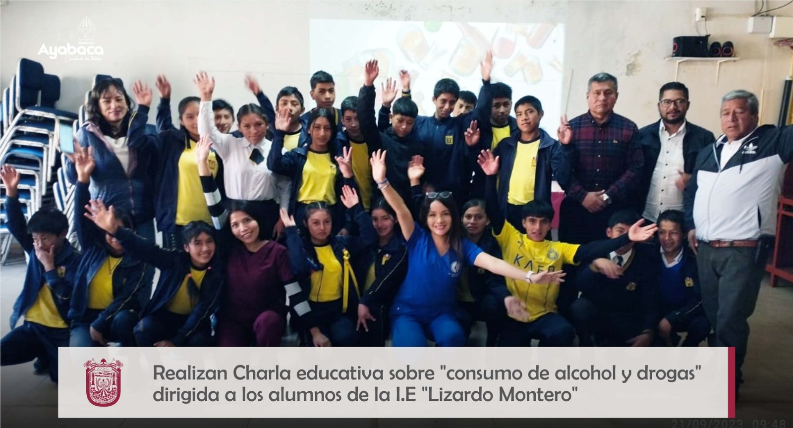 Charla Educativa sobre “Consumo de Alcohol y Drogas” en la I.E.” Lizardo Montero”