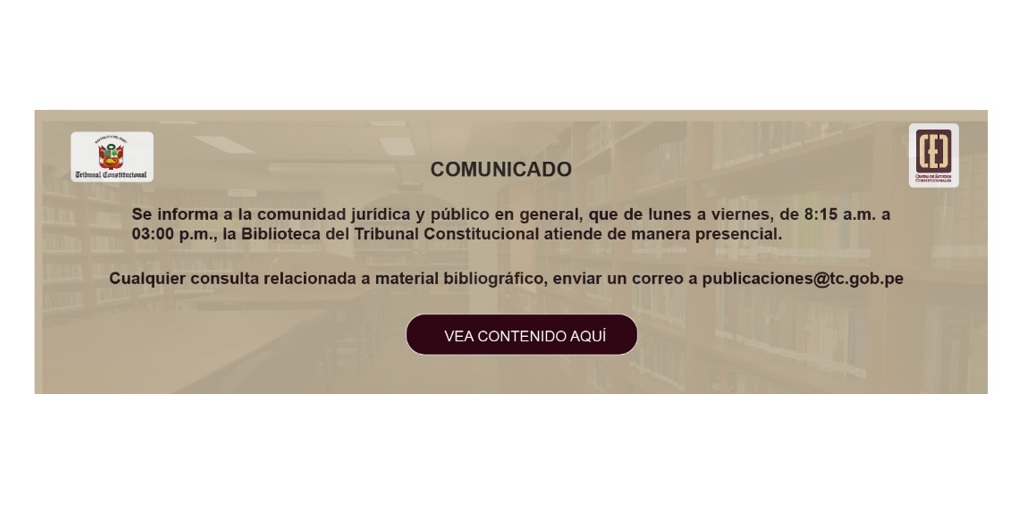 Comunicado CEC Acceso libre a Biblioteca del TC