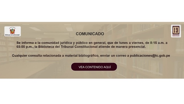 Comunicado CEC Acceso libre a Biblioteca del TC