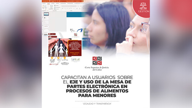 Capacitan a usuarios de la Corte del Callao sobre el Expediente Judicial Electrónico en procesos de alimentos