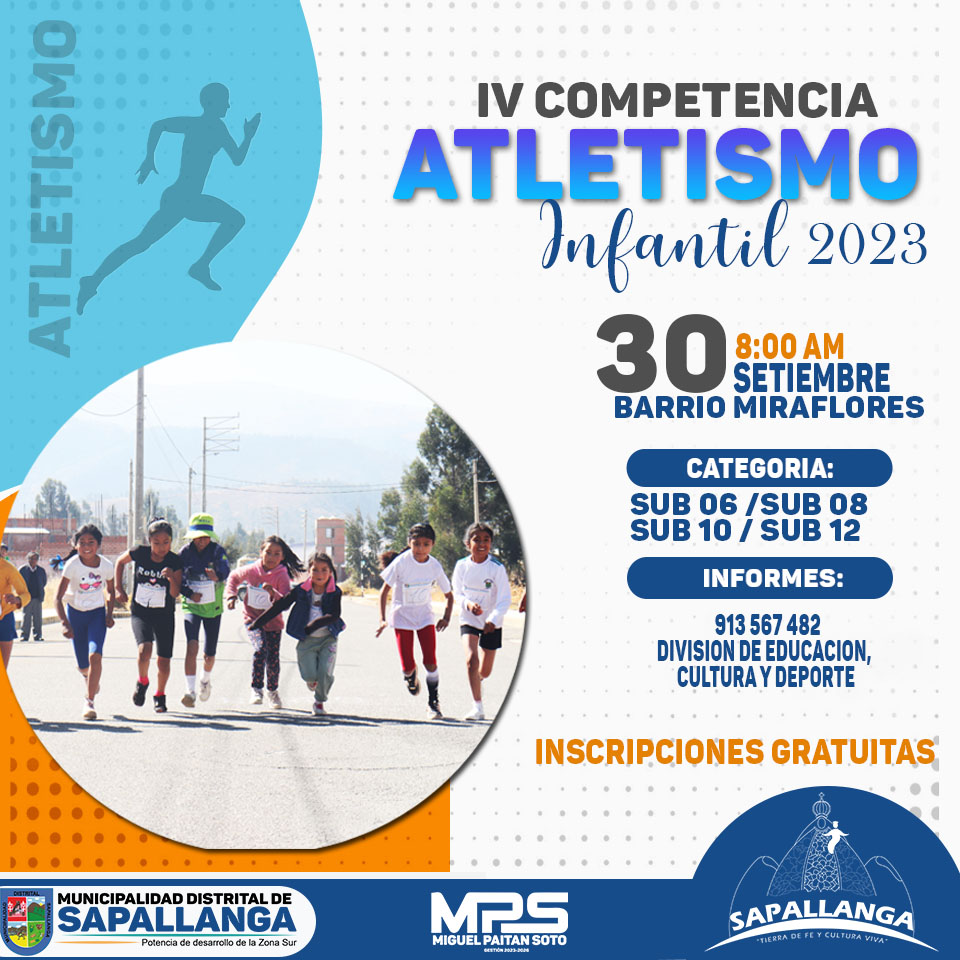 III Competencia de Atletismo Infantil en el Anexo de Miluchaca