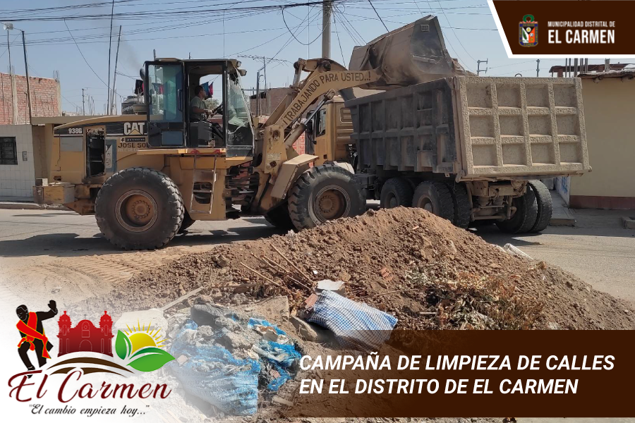 CAMPAÑA DE LIMPIEZA DE CALLES EN EL DISTRITO DE EL CARMEN