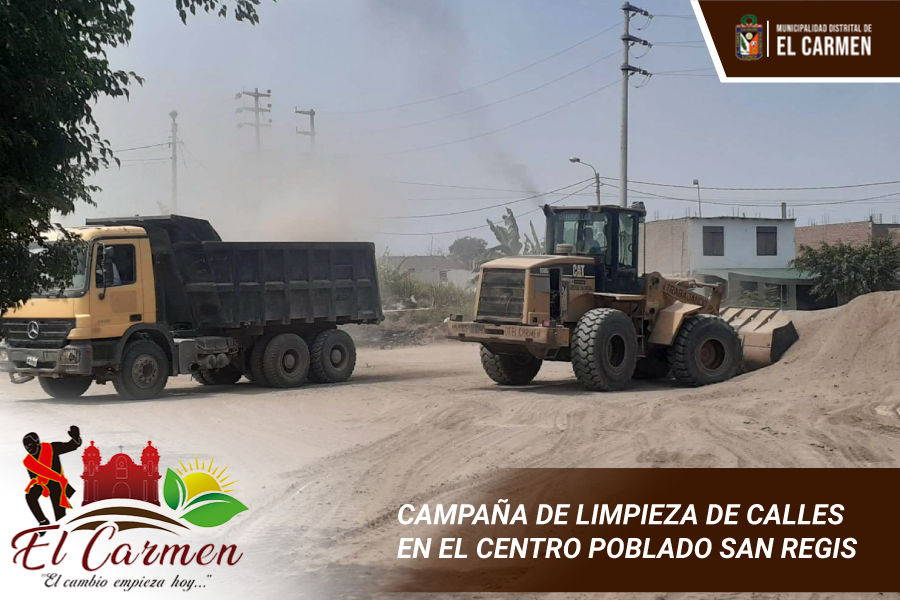 CAMPAÑA DE LIMPIEZA DE CALLES EN EL CENTRO POBLADO SAN REGIS