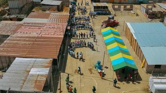 Simulacro ante lluvias intensas en barrio la Bombonera Cancas