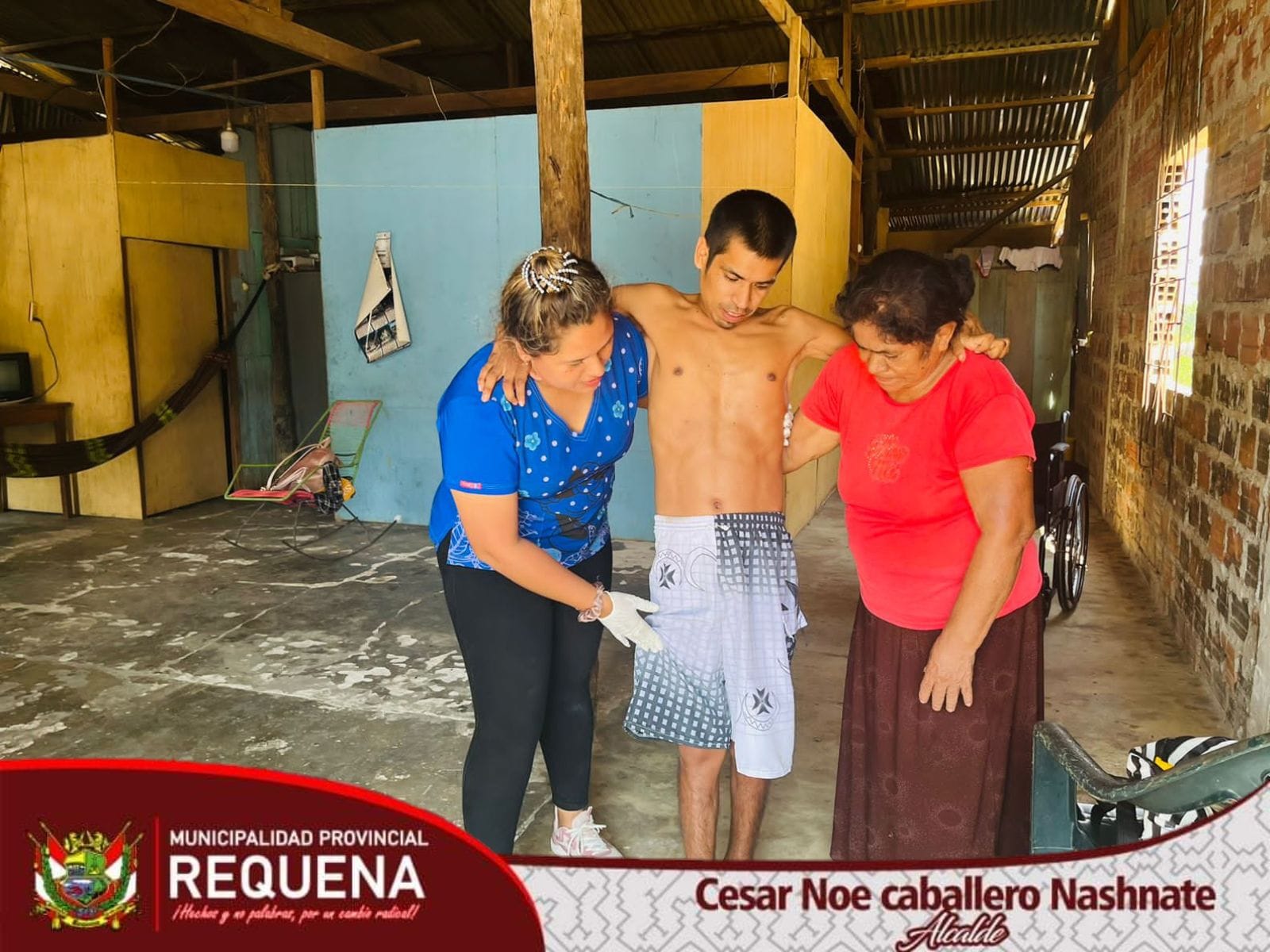 Terapias físicas a los hermanos que sufren de alguna discapacidad por parte de OMAPED