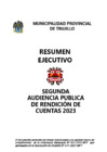 Vista preliminar de documento 02 RESUMEN EJECUTIVO RENDICION DE CUENTAS ENERO - ABRIL 2023 AGENDA  07 OCT 2023 27SET2023