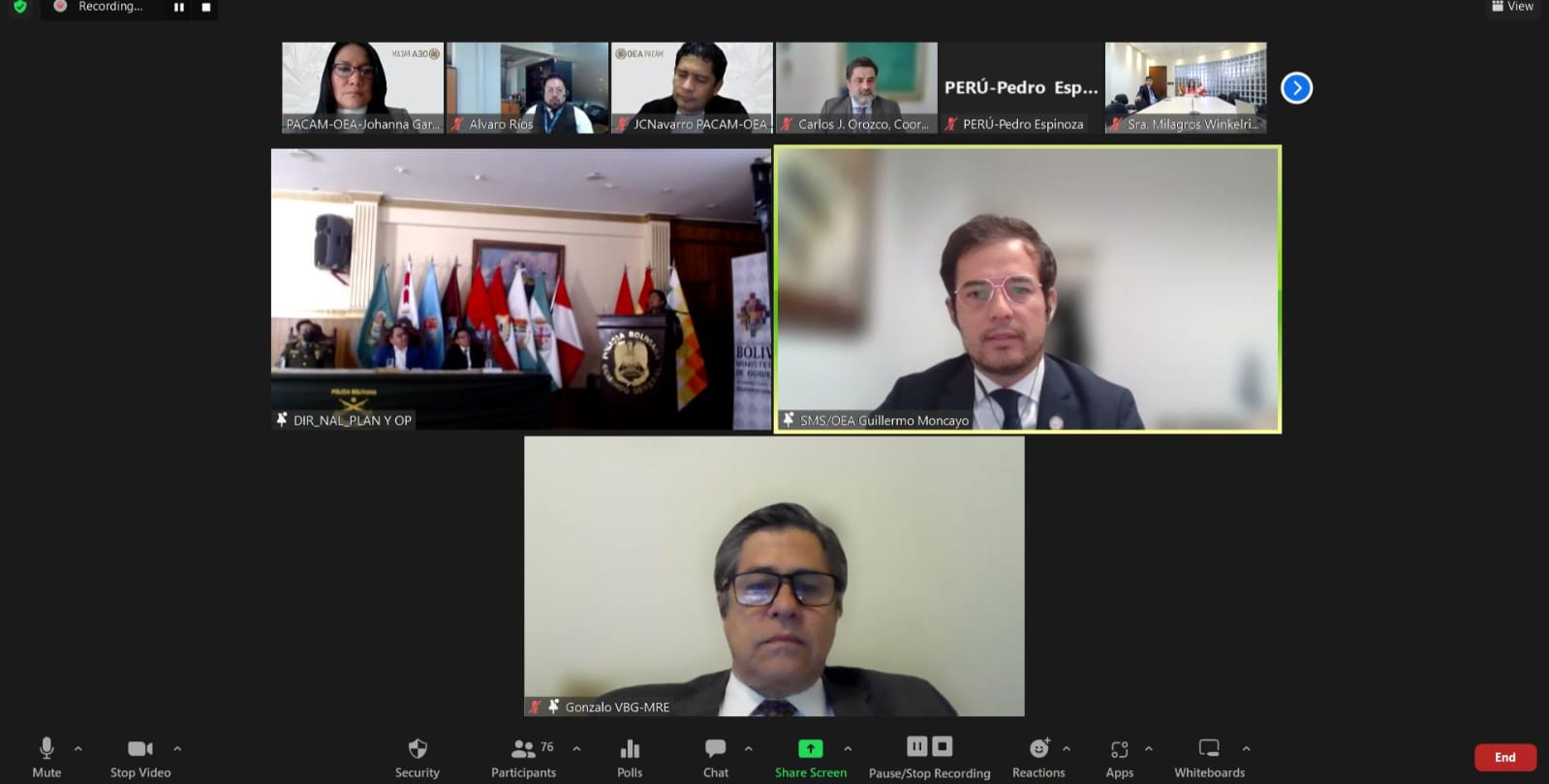 Perú y Bolivia fortalecen sus capacidades nacionales para prevenir y combatir el tráfico ilícito de armas y municiones