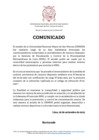 Vista preliminar de documento Comunicado - La Municipalidad Metropolitana de Lima levantó la clausura del estadio UNMSM