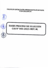 Vista preliminar de documento BASES  CONVOCATORIA CAS N° 006-2023-MPC-M