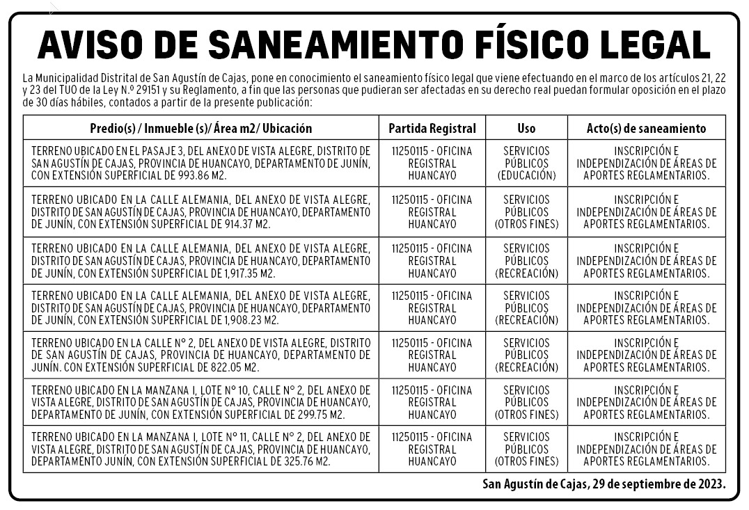 Saneamiento Físico Legal