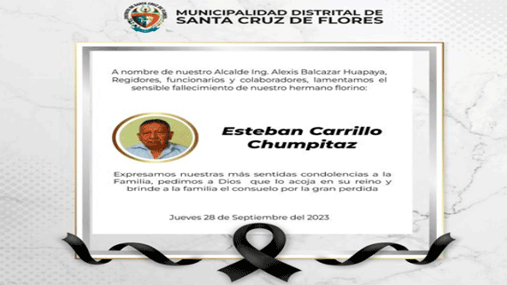 Moción de Condolencias