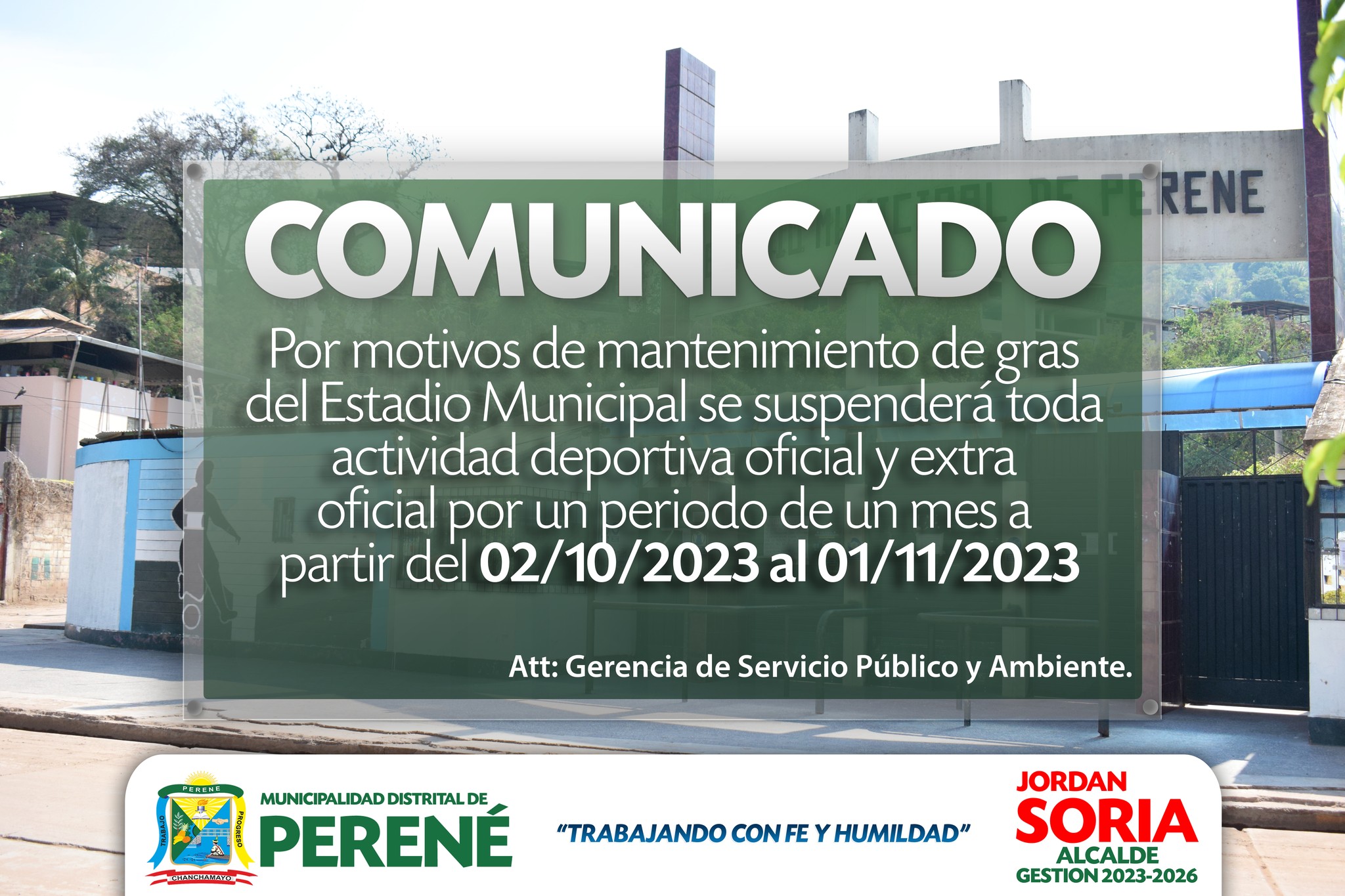 MANTENIMIENTO DEL ESTADIO MUNICIPAL