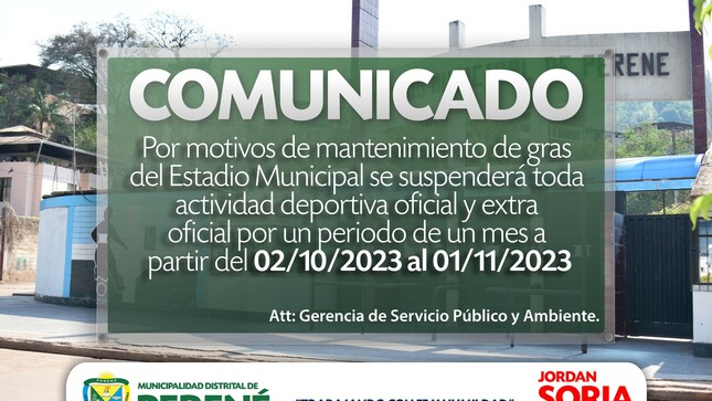 MANTENIMIENTO DEL ESTADIO MUNICIPAL