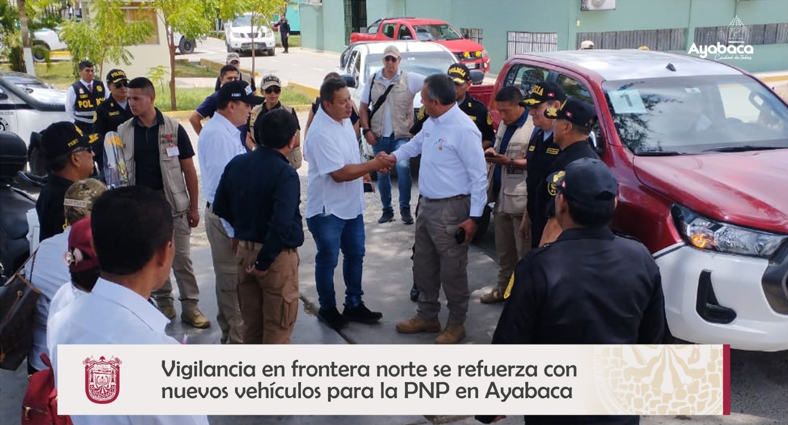 Vigilancia en frontera norte se refuerza con nuevos vehículos para la PNP en Ayabaca