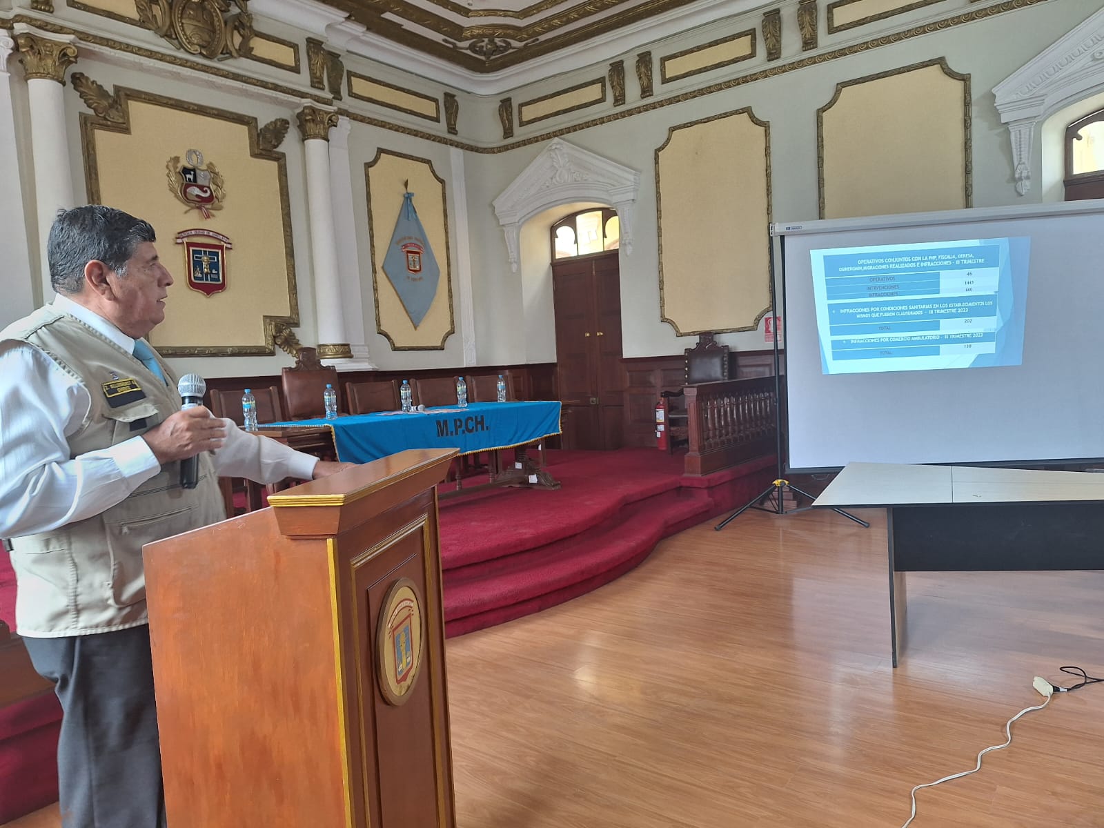 Miembros del COPROSEC Chiclayo exponen balance de actividades del tercer trimestre del año