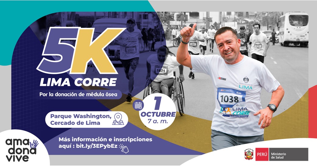 Este domingo se realizará la carrera “Lima corre 5K” por la donación de médula ósea