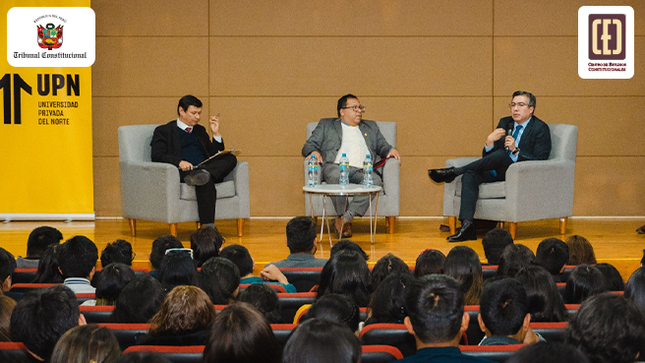 Participaron como expositores los docentes de derecho de la UPN, Víctor Andrés Villar Narro y Jorge Castañeda Maldonado, así como al director académico del CEC, Alex Ulloa Ibáñez.